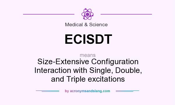 What does ECISDT mean? It stands for Size-Extensive Configuration Interaction with Single, Double, and Triple excitations