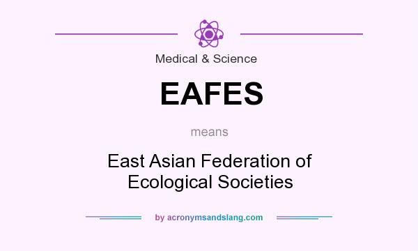What does EAFES mean? It stands for East Asian Federation of Ecological Societies