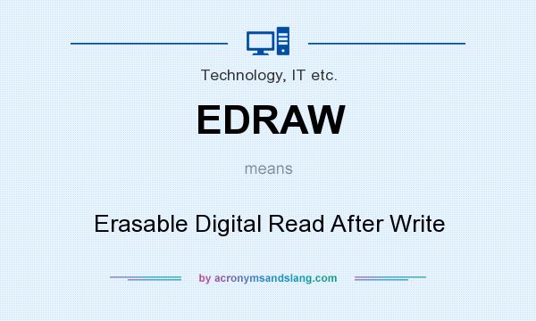 What does EDRAW mean? It stands for Erasable Digital Read After Write