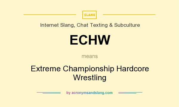 What does ECHW mean? It stands for Extreme Championship Hardcore Wrestling