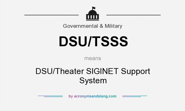 What does DSU/TSSS mean? It stands for DSU/Theater SIGINET Support System