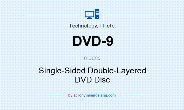 What does DVD-9 mean? It stands for Single-Sided Double-Layered DVD Disc