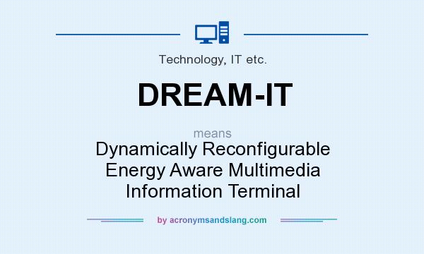 What does DREAM-IT mean? It stands for Dynamically Reconfigurable Energy Aware Multimedia Information Terminal