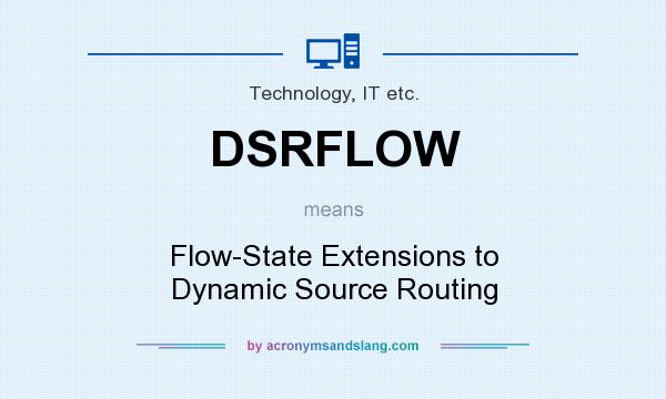 What does DSRFLOW mean? It stands for Flow-State Extensions to Dynamic Source Routing
