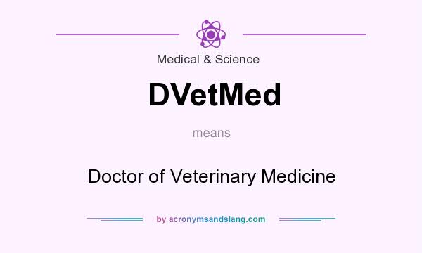 What does DVetMed mean? It stands for Doctor of Veterinary Medicine
