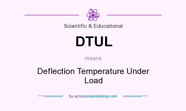 What does DTUL mean? It stands for Deflection Temperature Under Load