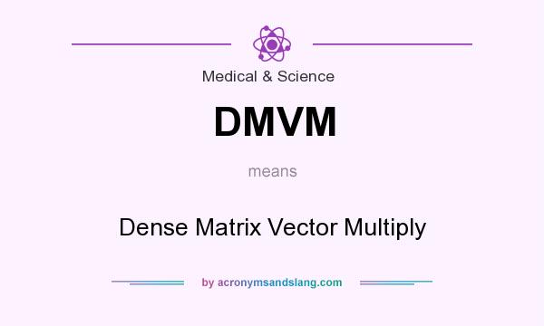 What does DMVM mean? It stands for Dense Matrix Vector Multiply
