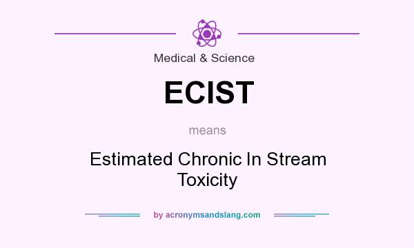What does ECIST mean? It stands for Estimated Chronic In Stream Toxicity