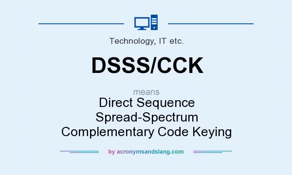 What does DSSS/CCK mean? It stands for Direct Sequence Spread-Spectrum Complementary Code Keying