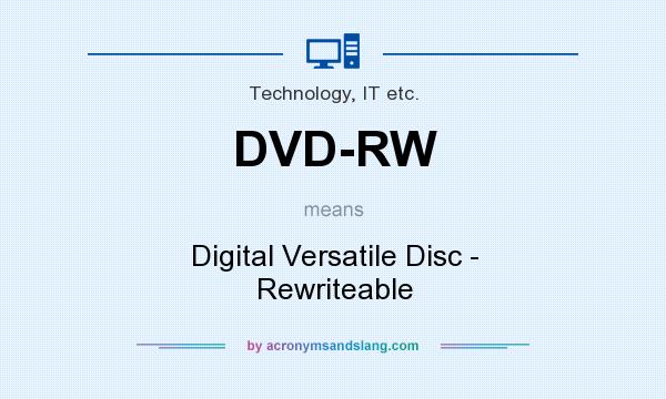 What does DVD-RW mean? It stands for Digital Versatile Disc - Rewriteable