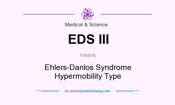 What does EDS III mean? It stands for Ehlers-Danlos Syndrome Hypermobility Type
