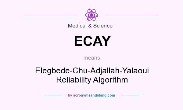 What does ECAY mean? It stands for Elegbede-Chu-Adjallah-Yalaoui Reliability Algorithm