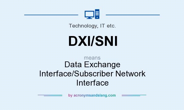 What does DXI/SNI mean? It stands for Data Exchange Interface/Subscriber Network Interface