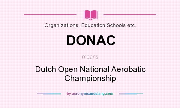 What does DONAC mean? It stands for Dutch Open National Aerobatic Championship