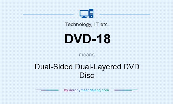 What does DVD-18 mean? It stands for Dual-Sided Dual-Layered DVD Disc