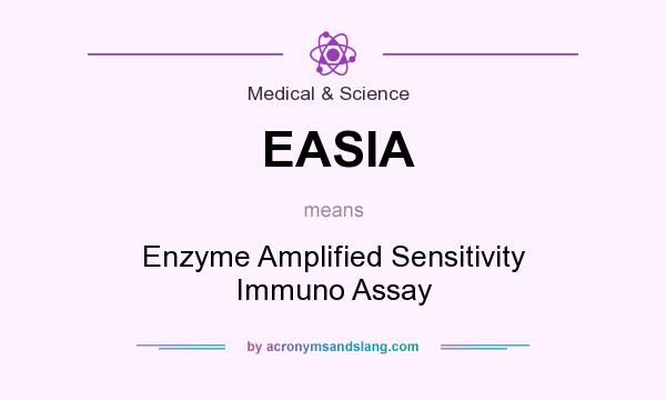 What does EASIA mean? It stands for Enzyme Amplified Sensitivity Immuno Assay