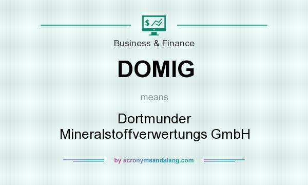 What does DOMIG mean? It stands for Dortmunder Mineralstoffverwertungs GmbH