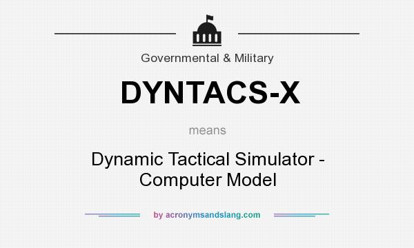 What does DYNTACS-X mean? It stands for Dynamic Tactical Simulator - Computer Model