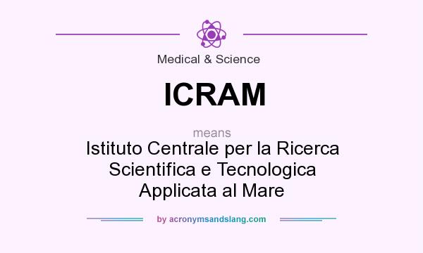 What does ICRAM mean? It stands for Istituto Centrale per la Ricerca Scientifica e Tecnologica Applicata al Mare