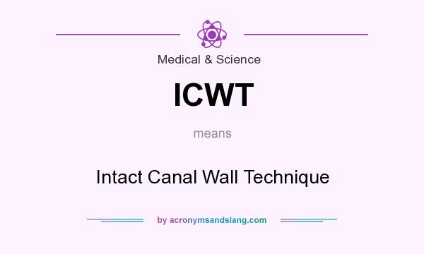 What does ICWT mean? It stands for Intact Canal Wall Technique