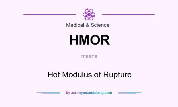 What does HMOR mean? It stands for Hot Modulus of Rupture