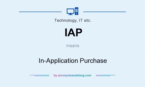 What does IAP mean? It stands for In-Application Purchase