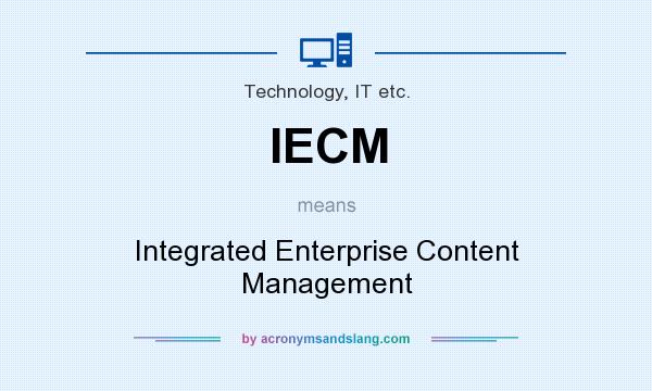 What does IECM mean? It stands for Integrated Enterprise Content Management