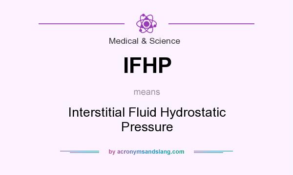 What does IFHP mean? It stands for Interstitial Fluid Hydrostatic Pressure