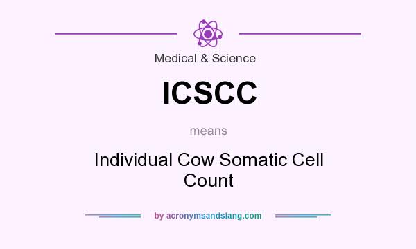 What does ICSCC mean? It stands for Individual Cow Somatic Cell Count