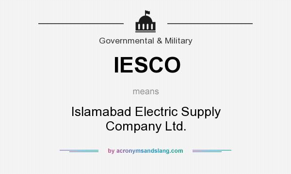What does IESCO mean? It stands for Islamabad Electric Supply Company Ltd.