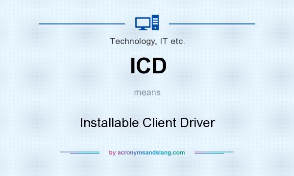 What does ICD mean? It stands for Installable Client Driver