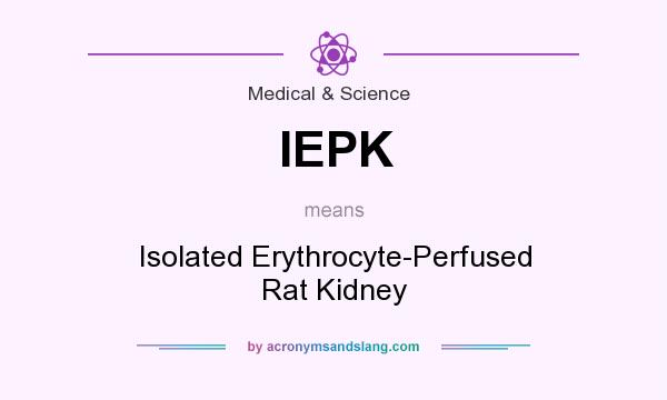 What does IEPK mean? It stands for Isolated Erythrocyte-Perfused Rat Kidney