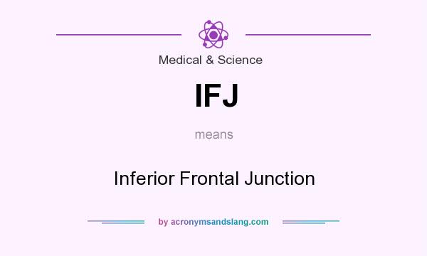 What does IFJ mean? It stands for Inferior Frontal Junction