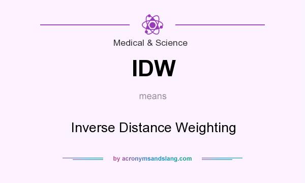 What does IDW mean? It stands for Inverse Distance Weighting