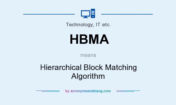 What does HBMA mean? It stands for Hierarchical Block Matching Algorithm