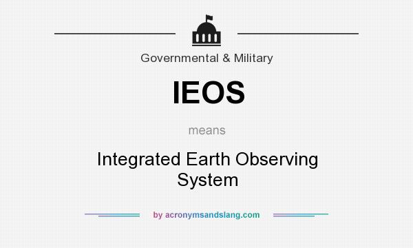 What does IEOS mean? It stands for Integrated Earth Observing System