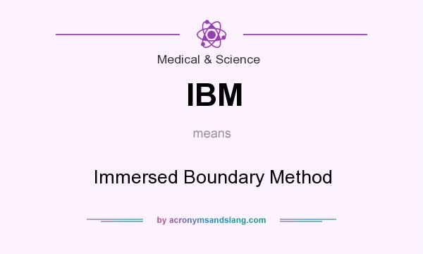 What does IBM mean? It stands for Immersed Boundary Method