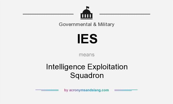 What does IES mean? It stands for Intelligence Exploitation Squadron