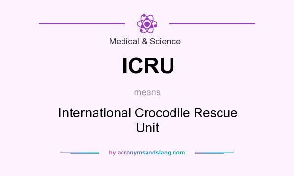What does ICRU mean? It stands for International Crocodile Rescue Unit