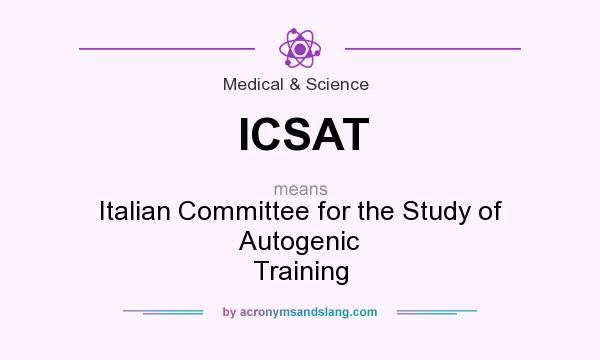 What does ICSAT mean? It stands for Italian Committee for the Study of Autogenic Training