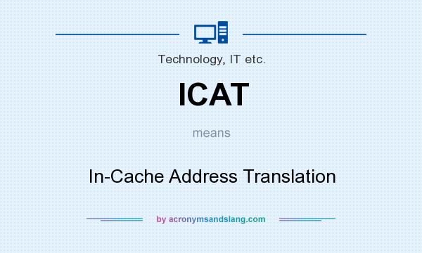 What does ICAT mean? It stands for In-Cache Address Translation