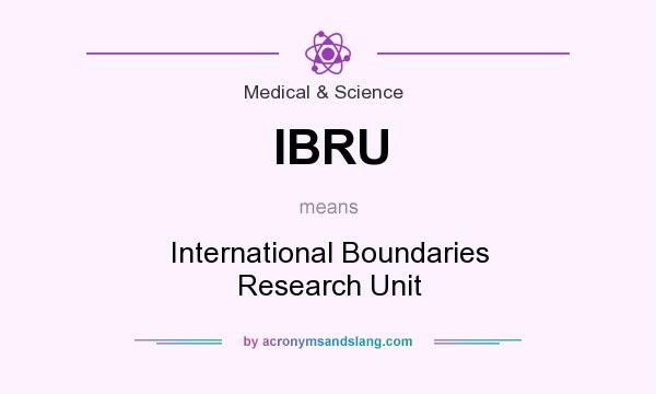 What does IBRU mean? It stands for International Boundaries Research Unit