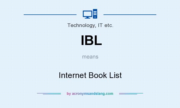 What does IBL mean? It stands for Internet Book List