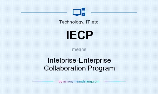 What does IECP mean? It stands for Intelprise-Enterprise Collaboration Program