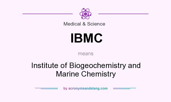 What does IBMC mean? It stands for Institute of Biogeochemistry and Marine Chemistry
