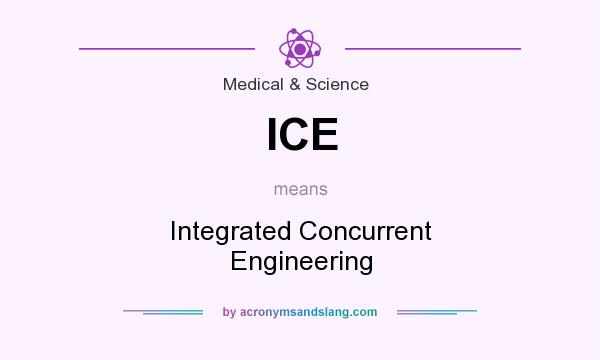 What does ICE mean? It stands for Integrated Concurrent Engineering