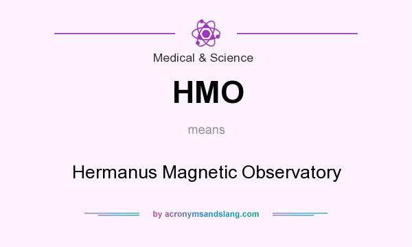 What does HMO mean? It stands for Hermanus Magnetic Observatory