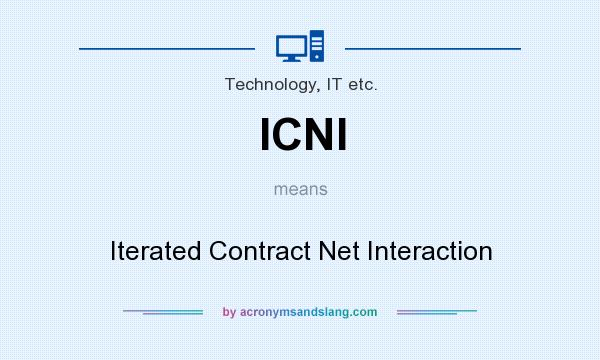 What does ICNI mean? It stands for Iterated Contract Net Interaction