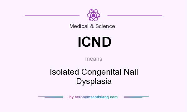 What does ICND mean? It stands for Isolated Congenital Nail Dysplasia
