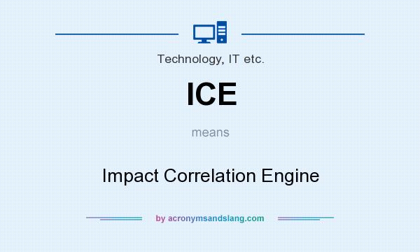 What does ICE mean? It stands for Impact Correlation Engine